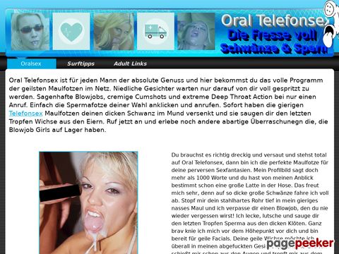 Telefonsex Oral - Die Fresse voll Schwänze und Sperma